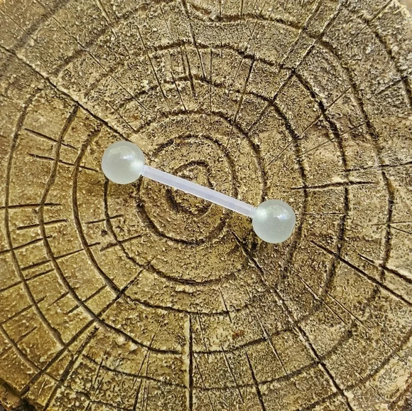 COPY - 14g glow in the dark tongue ring - Picture 1 of 3